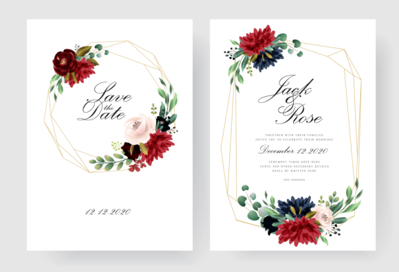 Burgundy Floral Wedding Invitation Card: A Versatile and Elegant Design Solution