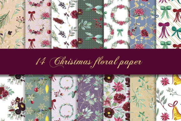 Christmas Floral Seamless Pattern Paper: A Versatile Tool for Creative Projects