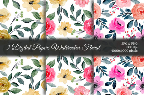 Discover the Beauty of Seamless Pattern Floral Watercolor 52 and Digital Papers