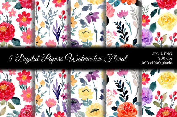 Discover the Charm of Seamless Pattern Floral Watercolor 78