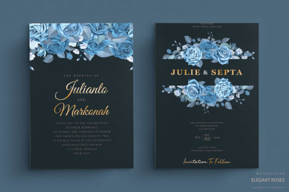 Discover the Elegance of a Beautiful Blue Floral Invitation Card
