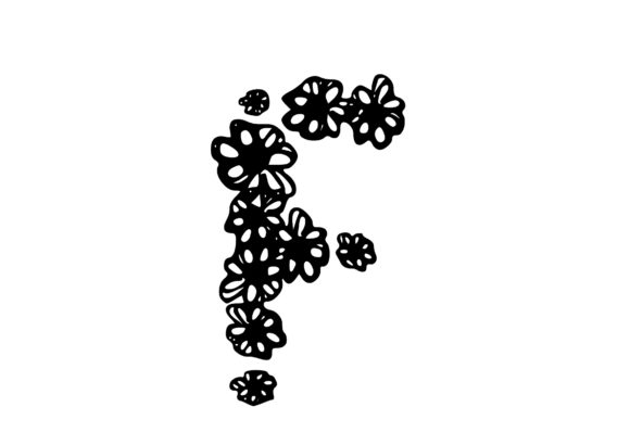 Enhance Your Designs with Mono Letter 'F' Floral