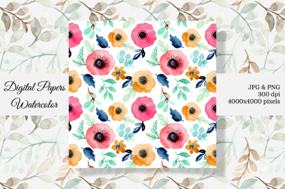 Enhance Your Designs with Seamless Pattern Floral Watercolor 10