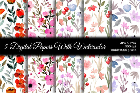 Explore the Beauty of Seamless Pattern Floral Watercolor 71