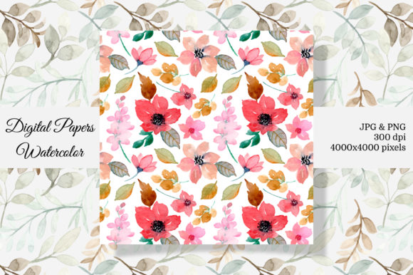 Explore the Beauty of Seamless Pattern Floral Watercolor 9