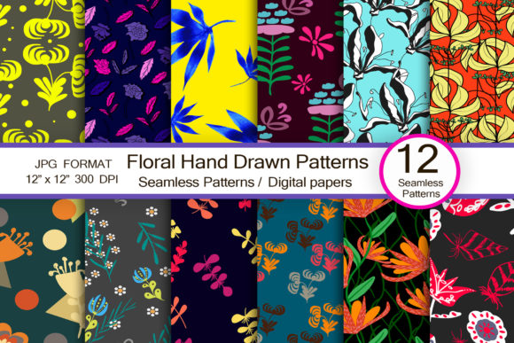 Exploring Floral Hand Drawn Patterns: A Versatile and Creative Design Choice