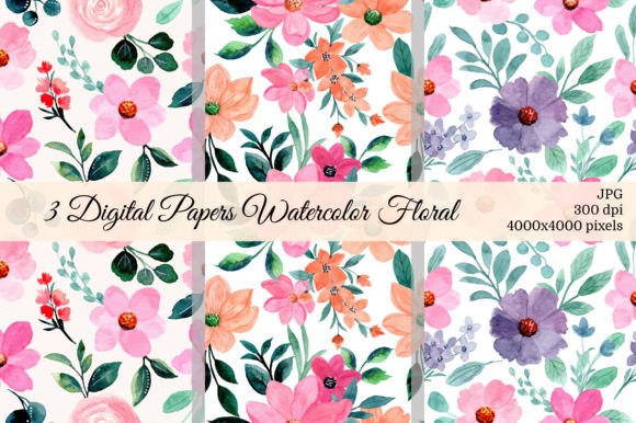 Exploring the Versatility and Beauty of 3 Digital Papers Floral Seamless Pattern