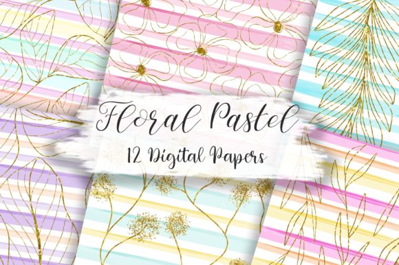 Exploring the Versatility of Floral Glitter Pastel Stripes Backgrounds