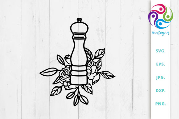 Floral Pepper Svg for Creative Projects
