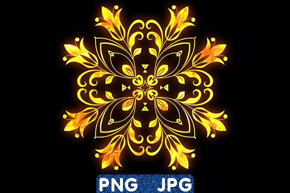 Flourish Floral Mandala Flower Fire: A Unique Design Element for Your Creative Projects