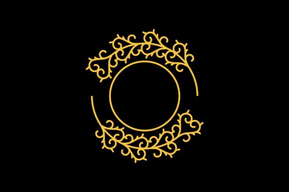 Golden Circle Floral Frame: A Versatile Design for Elegant Invitations