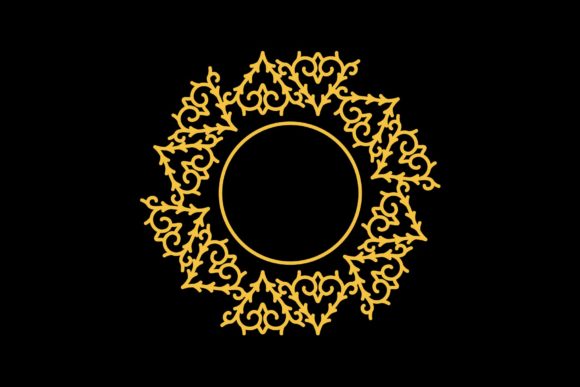 Golden Circle Love Floral Frame: A Perfect Touch for Your Wedding Invitations