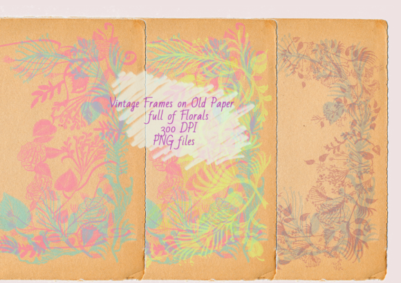 New Vintage Old Papers Floral Designs