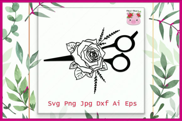 Scissors with Flowers SVG File, Floral: A Versatile Design for Creative Projects