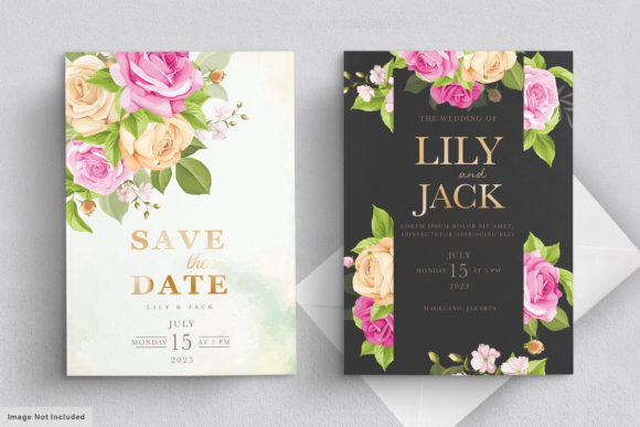 Wedding Card Set with Floral: A Perfect Addition to Your Special Day